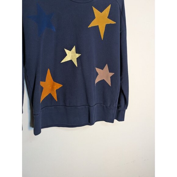 Miles By Madewell Star Printed Navy Sweatshirt Size L - Picture 5 of 9